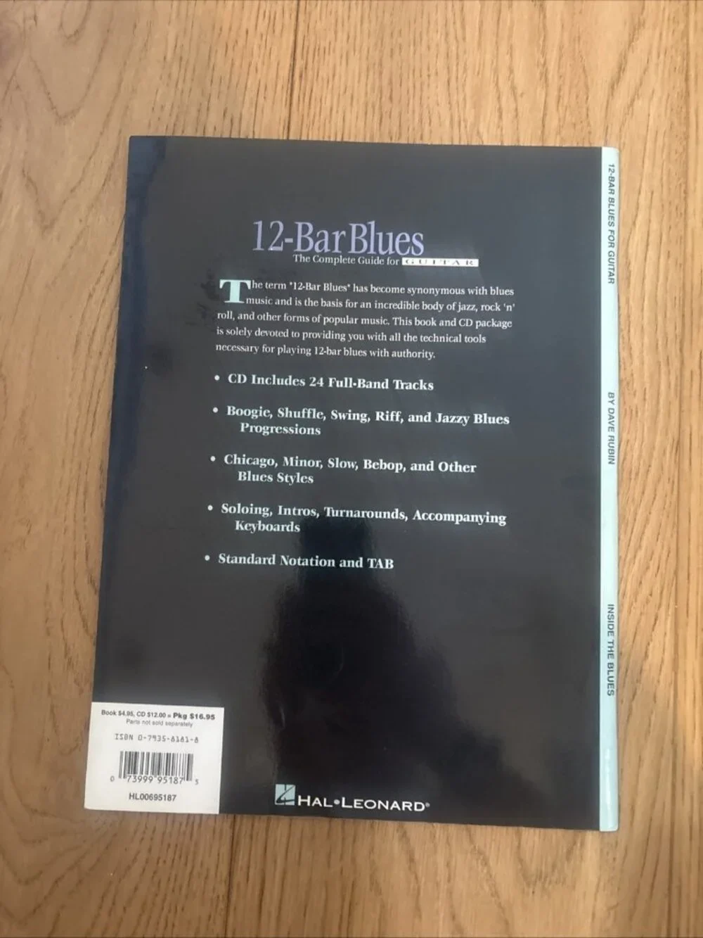 12- BAR BLUES FOR GUITAR INSTRUCTION BOOK No CD